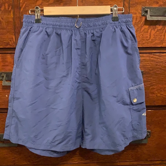 Navy Blue Greg Norman Swim Trunks 